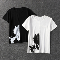 Simple leisure foreign trade factory cut tail goods summer New Youth round neck short sleeve T-shirt mens tide