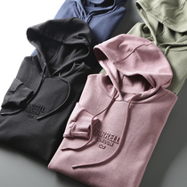 Tide three-dimensional embossing process Japanese Joker foreign trade cut hooded simple mens long sleeve sweater tide