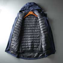 Good goods Dont dislike a lot of detachable liner foreign trade factory mens fashion warm and waterproof down clothes submachine clothes