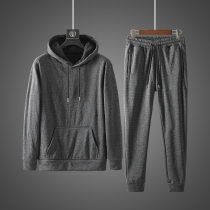 Classic sports leisure suit autumn and winter new foreign trade cut mens pullover hooded sweater trousers mens trousers