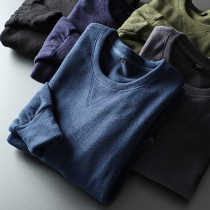 Early spring new warm warm foreign trade cut mens pullover fleece sweater coat mens tide solid color Wild Wild