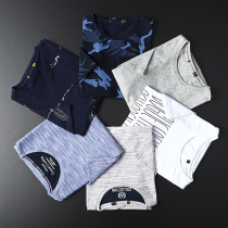 Interpretation of cost-effective old customers come to foreign trade cuts spring and summer new mens printed breathable short-sleeved T-shirt mens tide