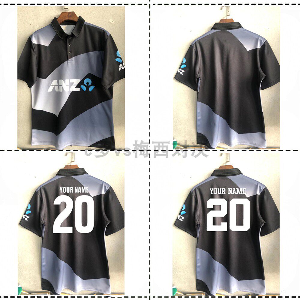 2021 New Zealand cricket uniform short-sleeved top PoloT-shirt quick-drying rugby jersey Rugby Jerseys