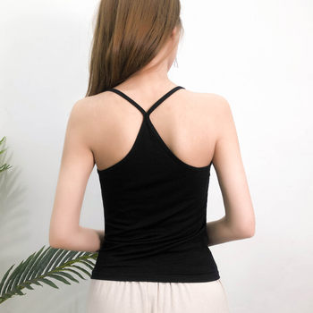 Korean Style Cross-Back Camisole for Women, Summer Student Inner Wear, Modal Anti-Exposure Slim-Fit Base Shirt
