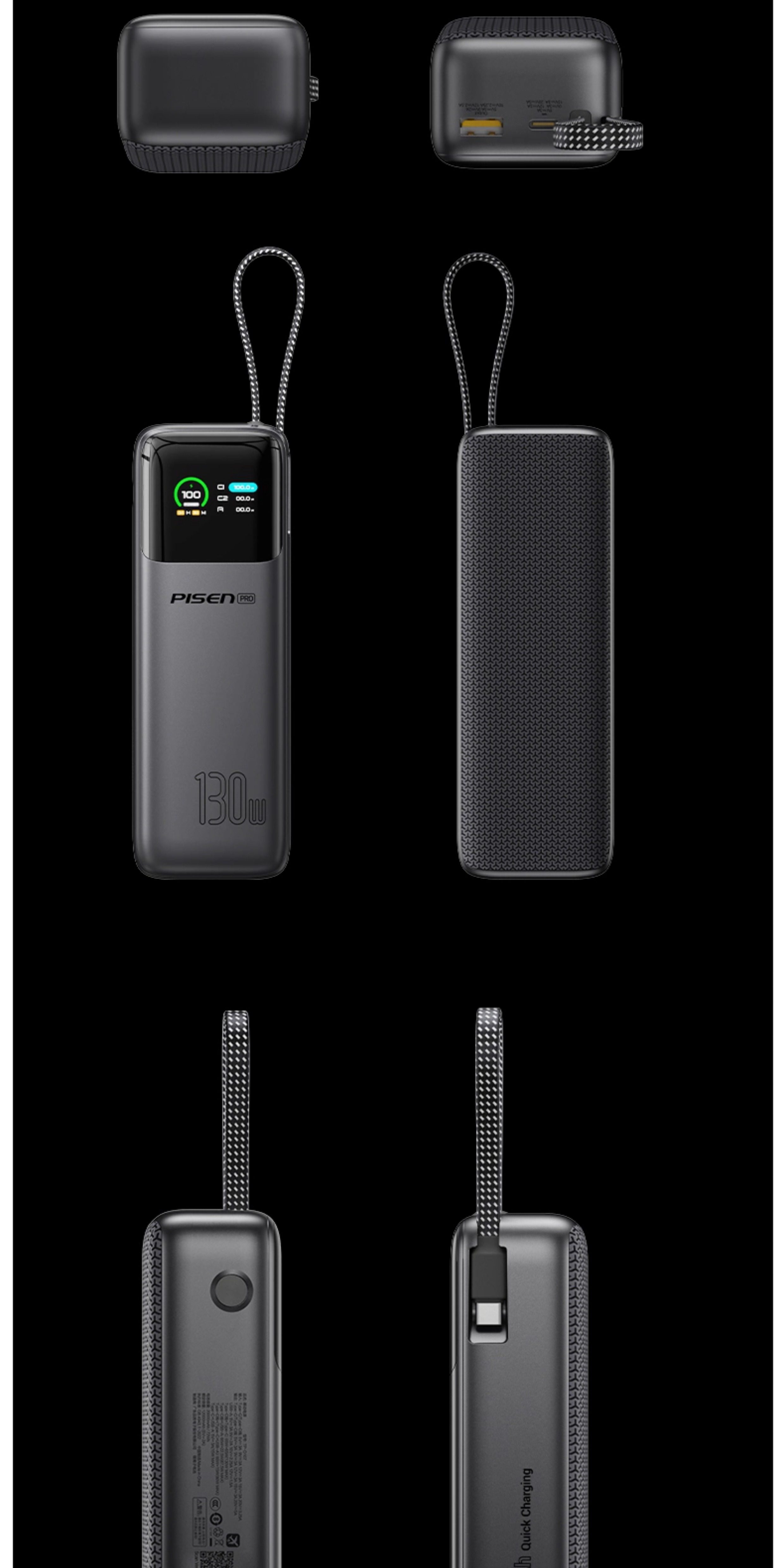 Pinsheng 130W High Capacity Fast Charging 20000mah Power Bank High Power Fast Charging Mobile Phone Computer Portable Power Supply