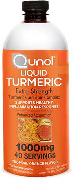 Qunol Liquid Turmeric Curcumin ກັບ Bioperine 1000 ມິນລິກຣາມ