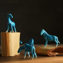 Zhenshantang Jingdezhen Sculpture Porcelain Factory Factory Goods Sculpture Eight Horses Ceramic Small Ornaments Tea Pets Play with Elegant Collection