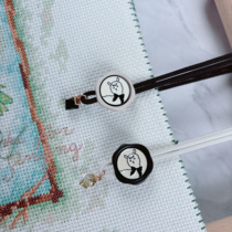Cross-stitch cloth button drawstring button cross-stitch side clip cross-stitch cloth artifact ()