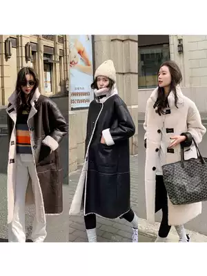 Imported Merino real fur one female two-sided lamb fur long coat stand collar 2021 New Winter