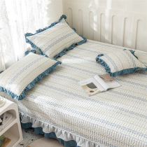 2024 100% cotton tatami sheets quilted non-slip bed cover three-piece set for all seasons 100% cotton kang cover cover sheet