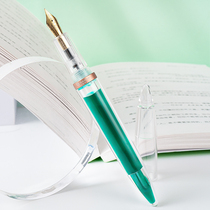 Acrylic transparent demonstration pen students ink pen ink pen holder with practice word writing gold powder ink pen holder ink can be loaded with ink