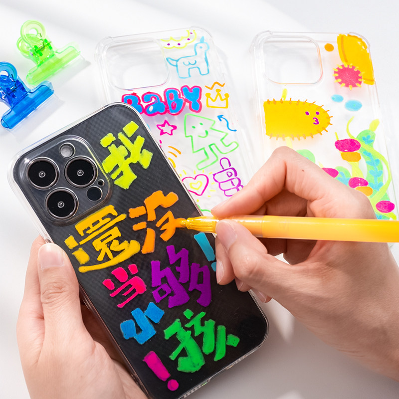 Propylene Mack Pen Hand Ledger Special Students Make Notes Color Mark Pen Shiny Pearl Light Light Red Streaming Sand Marking Pen