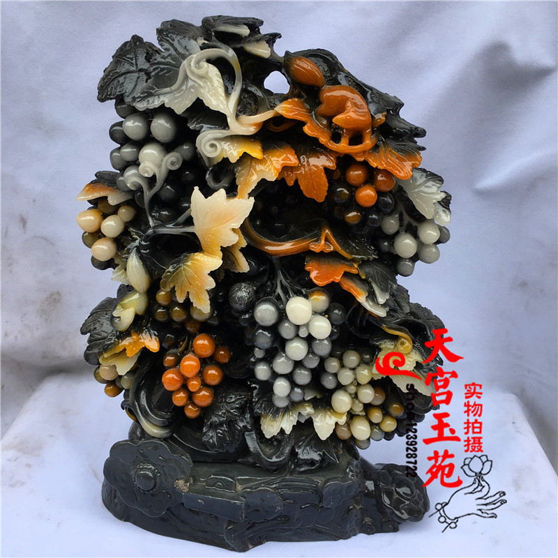 Home decoration Sushan grapes Multi - Fu theme jade decoration feng shui crafts decoration jade