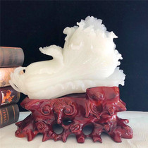 Natural jade cabbage ornaments lucky jade cabbage living room home decoration shop opening gift gift