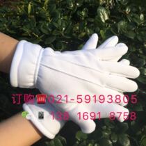Winter duty plus velvet thickened white gloves winter warm white gloves ceremonial gloves driver gloves