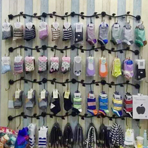 Iron socks display rack clothing store mobile phone jewelry adhesive hook childrens socks stockings on the wall boxed underwear rack