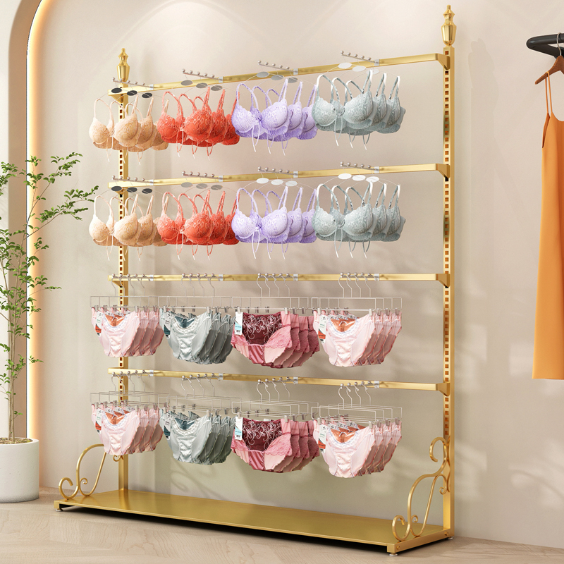 Underwear Store Shelf Sock Display Rack Adjustable Mobile Multi-Layer Underwear and Bra Rack Boxed Stockings and Shorts Hanger Rack