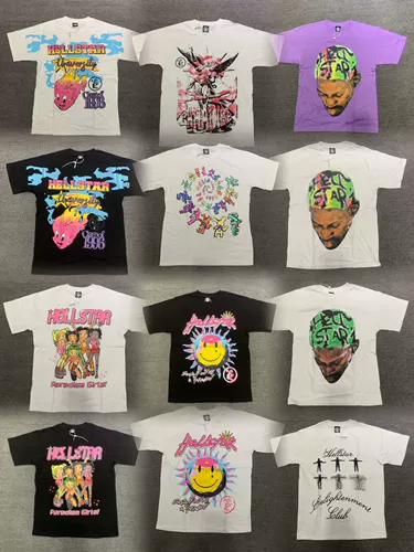 2023 SS Hellstar Studios футболка европейская и американская бренда прилив Pure Cotton Print