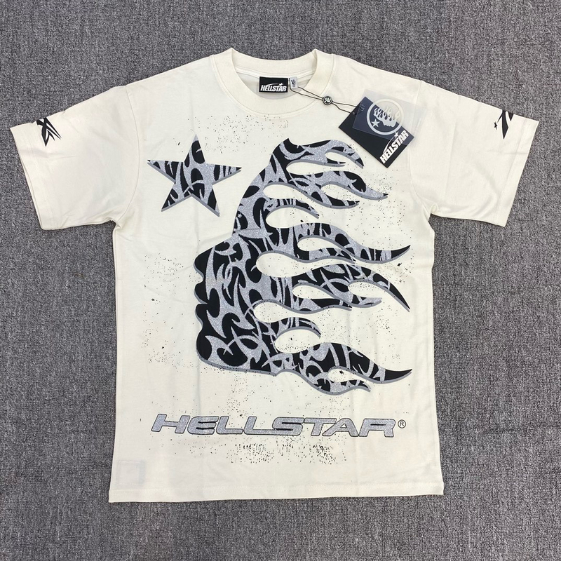 Hellstar S Hell Star Path 2 Paradise Gliter Tee Glitter Print Short-Sleeved T-Shirt Hellstar S Hell Star Path 2 Paradise Gliter Tee Glitter Print Short-Sleeved T-Shirt