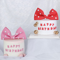 Net Red Butterfly Knot Cake Decoration Imitation Turned Sugar Wave Dot Butterfly Knot EVA Plugin Birthday Party Sweet Table Dress