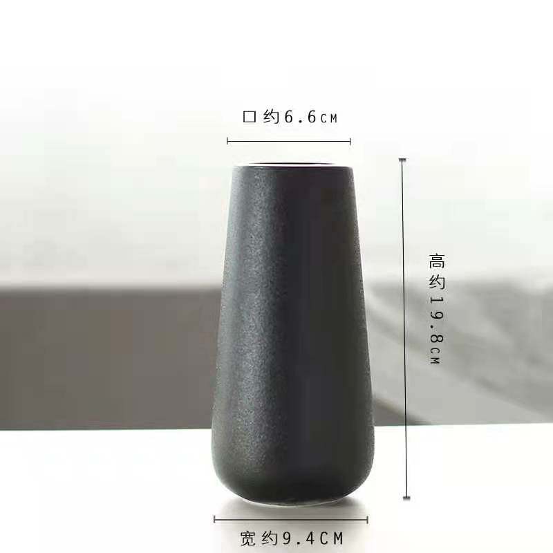 Modern minimalist ceramic vase Home Ornament Living Room Pendulum TV Cabinet Decorations Dried Flower Emulation Flower Small Vase