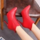 Booties nữ mùa xuân và mùa thu 2019 mới bốt cổ ngắn