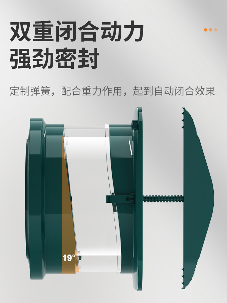 Special Check Valve for Kitchen Range Hoods, Universal Check Valve for Bathroom Exhaust Pipes and Flue Pipes