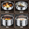 New 304 Stainless Steel Steamer Pot for Home Use, Multifunctional Steamer with Large Capacity and Steaming Basket, Suitable for Induction Cookers and Gas Stoves