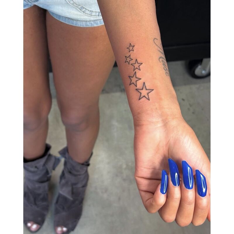 European and American Style Five-Pointed Star Tattoo Stickers for Arms, Waterproof, Realistic, Personalized, Trendy Temporary Decorative Stickers, Tattoo Stickers European and American Style Five-Pointed Star Tattoo Stickers for Arms, Waterproof, Realistic, Personalized, Trendy Temporary Decorative Stickers, Tattoo Stickers
