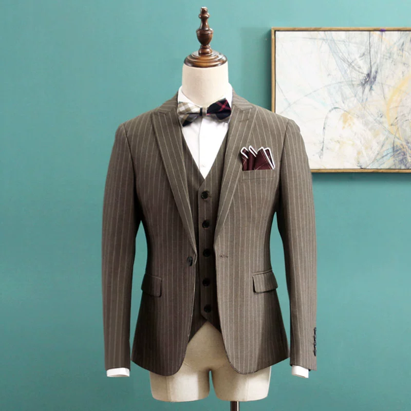 Áo khoác vest nam giản dị đơn nam tây tự canh phong cách Hàn Quốc hợp thời trang kinh doanh chuyên nghiệp mặc chính thức kiểu Anh phù hợp với mùa thu đông - Cao bồi