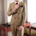 Anh đúp hàng khóa phù hợp với nam giới Hàn Quốc phiên bản mỏng của giản dị nhỏ phù hợp với kinh doanh đầm đầm cưới chú rể 