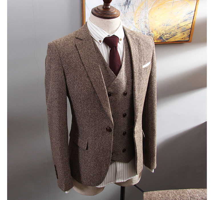 Bộ đồ vest nam công sở phù hợp với bộ đồ ba mảnh Slim phiên bản Hàn Quốc chuyên nghiệp của Anh gió nhỏ phù hợp với chú rể váy cưới quần tây