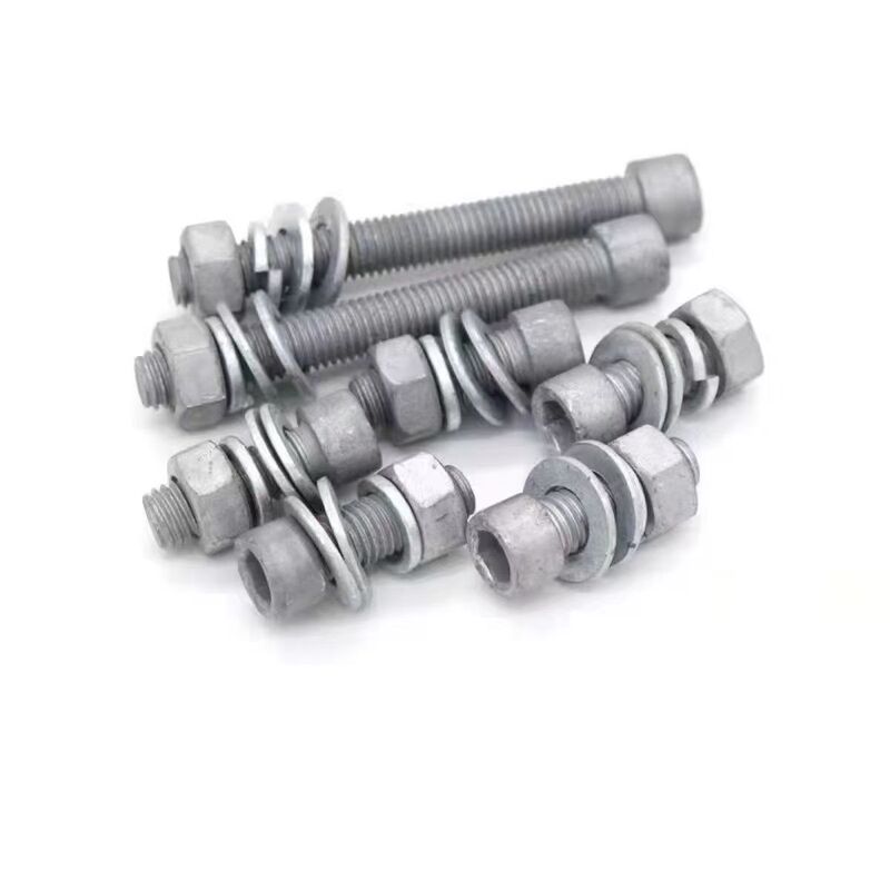 M10 Hot-Dip Galvanized Hex Socket Screws, Hot-Dip Bolts, Anti-Rust Photovoltaic Bracket Bolts, Special Fasteners