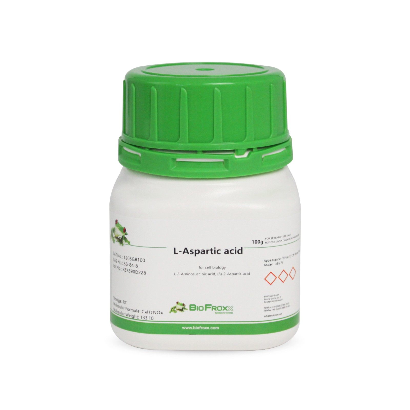 BioFroxx 1205GR100 L-天门冬氨酸 L-Aspartic acid 100g