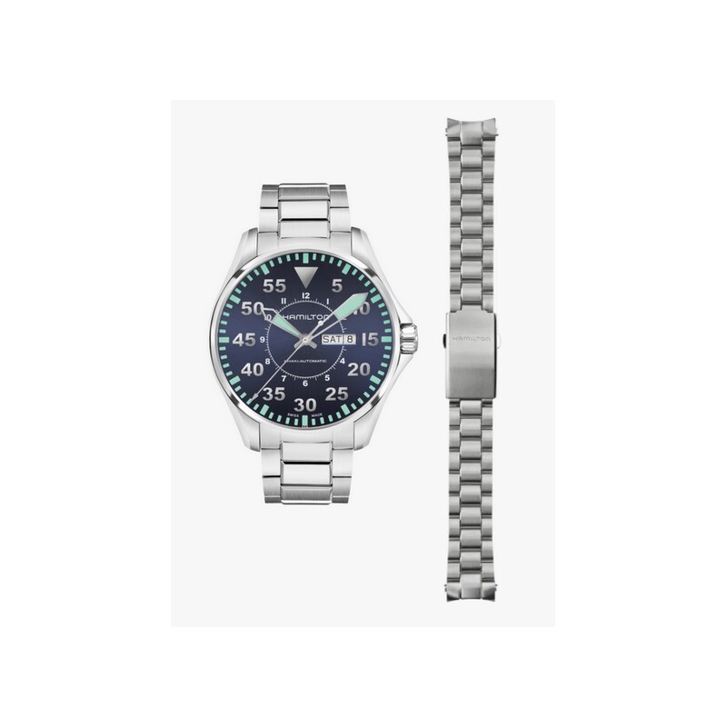 Hamilton Khaki Aviation Genuine Original Brand New Stainless Steel Watch Strap 22mm