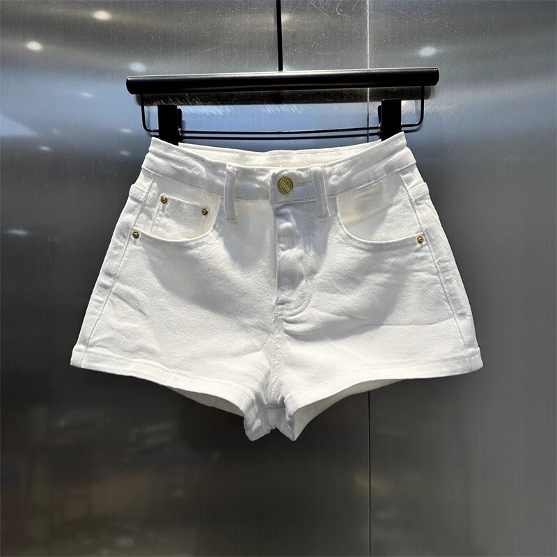European Style Simple and Fashionable Casual Versatile Denim Shorts 2026 Summer New High-Waisted Slimming A-Line Shorts for Women European Style Simple and Fashionable Casual Versatile Denim Shorts 2026 Summer New High-Waisted Slimming A-Line Shorts for Women