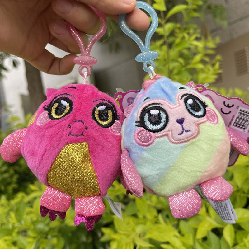 Export plush owl dinosaur small animal cute keychain bag pendant kindergarten birthday gift