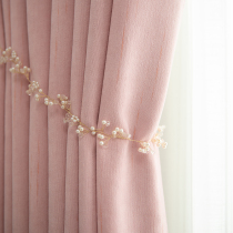 2021 New Pink Curtain chenille dogwood Princess boys and girls room solid color flannel