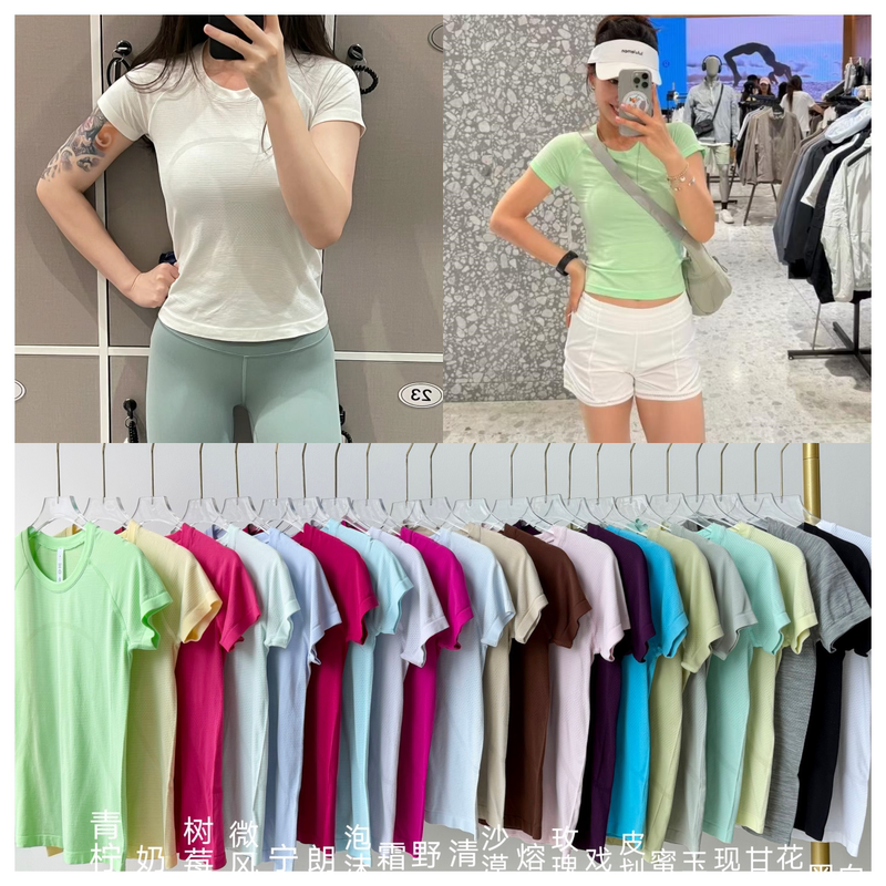 L's Swiftly 2.0 Race Same Style Women's Short-Sleeved Sports T-Shirt, Short Yoga Wear, Quick-Drying Fitness Clothing