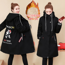 Pregnant womens winter clothing cotton coat plus fat plus size 200kg loose warm lamb hair warm cotton coat coat