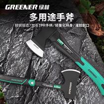 Green forest Home Axe Woodworking Outdoor Cleaters Open Mountain Axe Knife cutting tree logging and cutting bone knife Precision Steel Tomahawk Large number