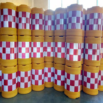 Anti-collision bucket cylindrical 800 600 reflective film Traffic plastic Rotomolding water horse anti-collision pier roadblock