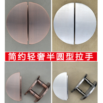 Door handle simple hotel door glass door box wooden door custom logo brushed glossy semicircle handle armrest
