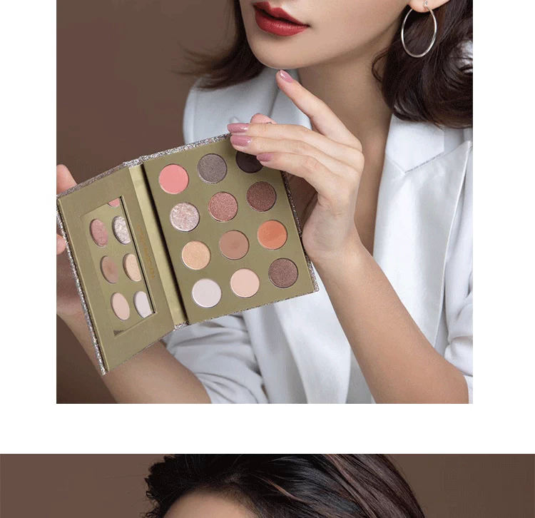 NYCEMAKEUP bóng mắt tấm siêu lửa vàng kim cương cẩm thạch sequin đào màu long lanh ngọc trai không thấm nước bóng mắt - Bóng mắt