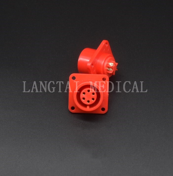 兼容监护仪插座 通用型IBP有创压插座  圆形6Pin塑胶插座