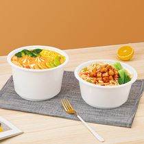 Saizhuo 1500ml round packaging box with lid disposable round bowl takeaway large-capacity take-away vegetables and spicy hot can be sealed