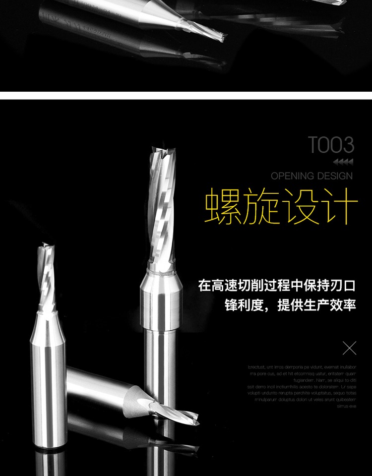 Dao gỗ Tứ Xuyên TCT dao TCT ba lưỡi dao cắt rãnh xoắn 1/2 chế biến gỗ chuyên nghiệp lưỡi dao cắt thẳng 23T003 - Dụng cụ cắt