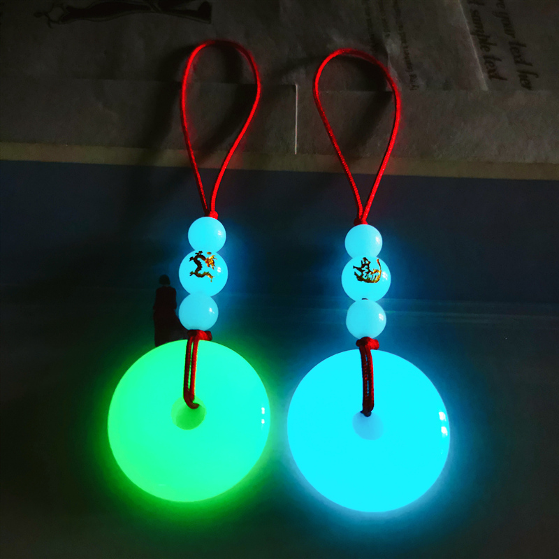 Original Luminous Stone Safety Buckle Mobile Phone Pendant 12 Zodiac Couple Pendant Mobile Phone Chain Pendant with Engraving