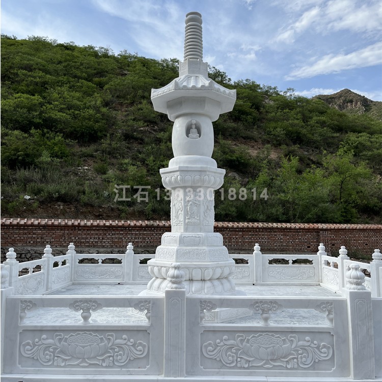 Stone Sculpture Fota Pagoda Monastery Marble Large Stone Tower Manufacturer Customized High Monk Circle Silent Hanbai Jade Shitta-Taobao