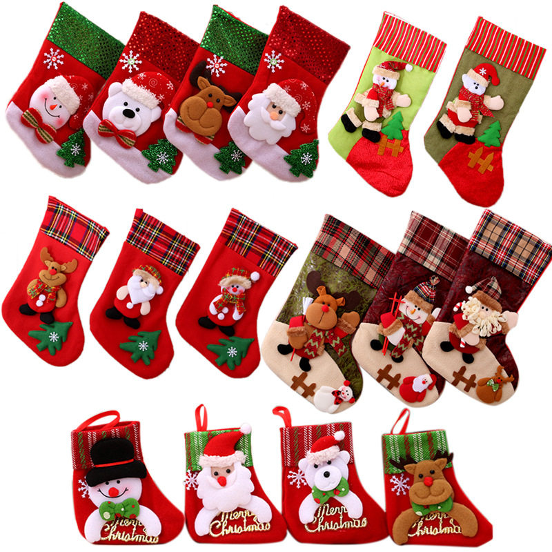 Christmas stockings Santa Claus small gifts Men and women Children's Day Pendant size Candy Gift Bag Pendant-Taobao